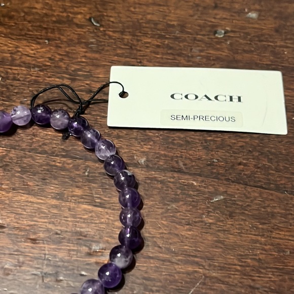 Coach Beaded Stretch Martini Bracelet Semi Precious - Picture 4 of 6